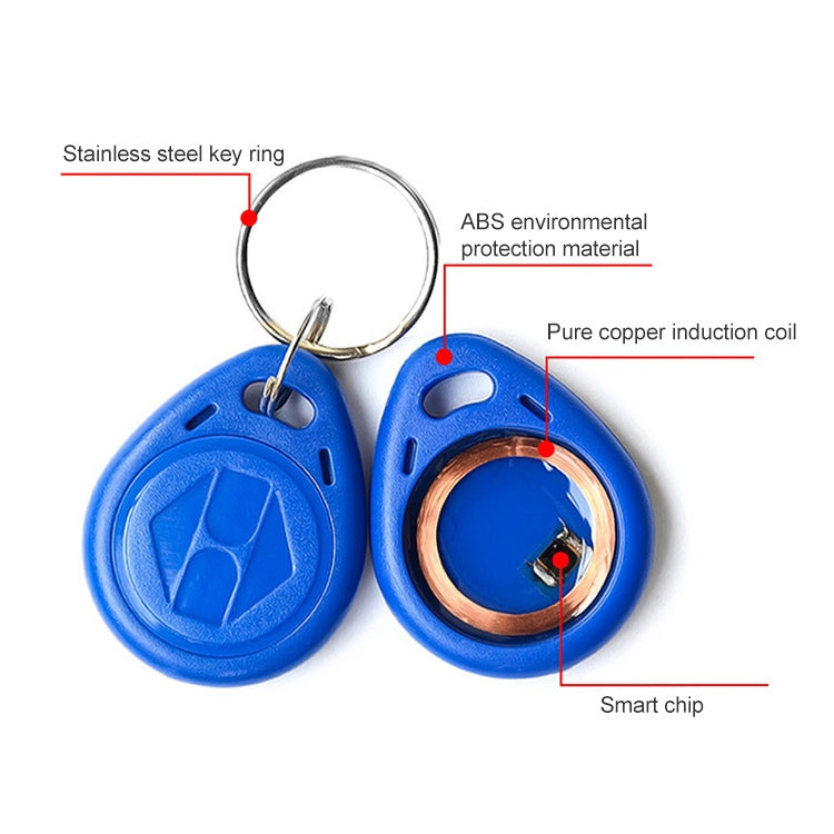 10 PCS 125KHz TK/EM4100 Proximity ID Card Chip Keychain Key Ring(Red) by buy2fix