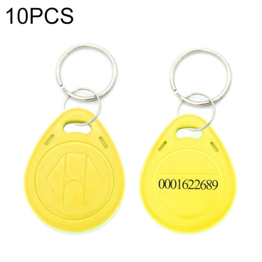 10 PCS 125KHz TK/EM4100 Proximity ID Card Chip Keychain Key Ring(Yellow) by buy2fix