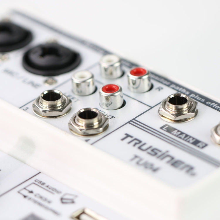 TU04 BT Sound Mixing Console Record 48V Phantom Power Monitor AUX Paths Plus Effects 4 Channels Audio Mixer with USB(Black) by buy2fix