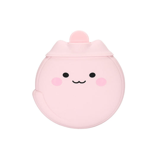 Cartoon Silicone Mini Warm Belly Warm Palace Water Injection Explosion-Proof Warm Water Bag(Coral Powder) by buy2fix