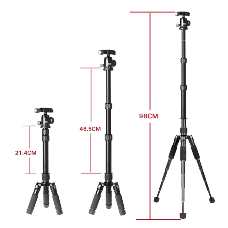 Xiletu FM5S-MINI 5-Section Folding Legs Mini Desktop Tripod Mount(Black) by Xiletu