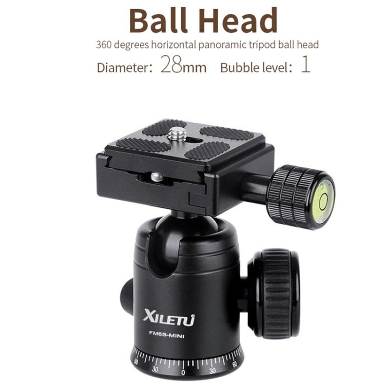 Xiletu FM5S-MINI 5-Section Folding Legs Mini Desktop Tripod Mount(Black) by Xiletu