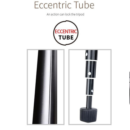 Xiletu FM5S-MINI 5-Section Folding Legs Mini Desktop Tripod Mount(Titanium) by Xiletu