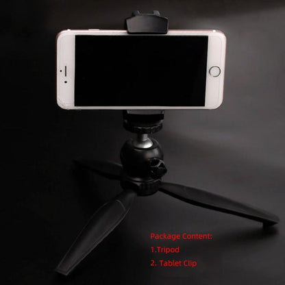 Live Broadcast Tripod Mount Phone Clamp with 1/4 inch Screw Holes & Cold Shoe Base by buy2fix