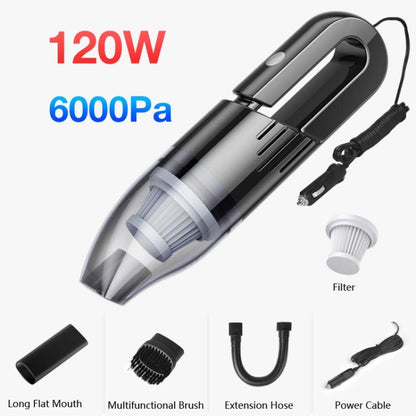 120W Car Vacuum Cleaner Car Small Mini Internal Vacuum Cleaner, Specification:Wired, Style:Turbine Motor+Filter Element - Vacuum Cleaner by buy2fix | Online Shopping UK | buy2fix