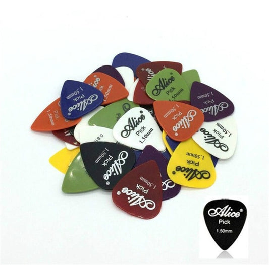 Alice 50 PCS ABS Electric Guitar Picks, Random Color Delivery, Surface:Frosted, Size:1.5mm - String Instrument Accessories by Alice | Online Shopping UK | buy2fix