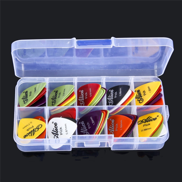 Alice 50 PCS ABS Electric Guitar Picks, Random Color Delivery, Surface:Frosted, Size:0.58mm, 0.71mm, 0.81mm Mixing - String Instrument Accessories by buy2fix | Online Shopping UK | buy2fix