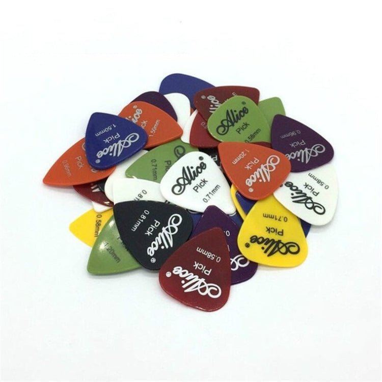 Alice 50 PCS ABS Electric Guitar Picks, Random Color Delivery, Surface:Mirror, Size:0.58-1.5mm 6 Thickness Mixing - String Instrument Accessories by Alice | Online Shopping UK | buy2fix