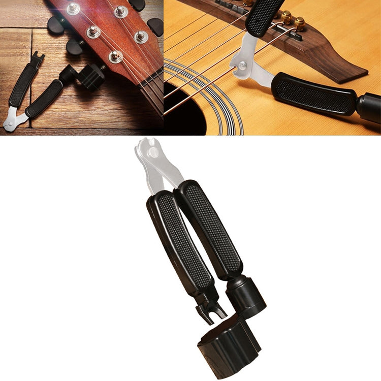 Guitar String Changing Tool Set String Trimmer Winding String Winding Three-in-one Clamp Guitar Accessories(Black Wihout Paper Jam) - String Instrument Accessories by buy2fix | Online Shopping UK | buy2fix