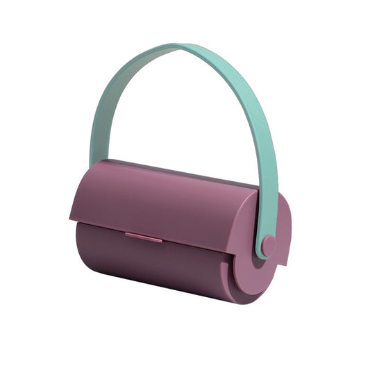 Handheld Lanyard Roller Sticky Hair Clothes Convenient Dust Removal Brush(Purple) by buy2fix