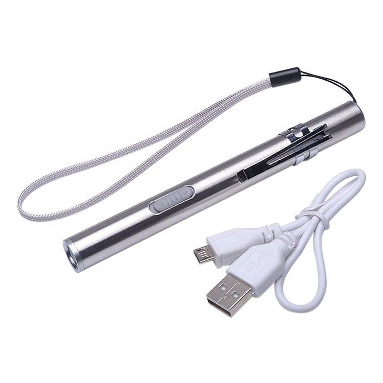 Pen Design USB Rechargeable Flashlight Powerful Mini LED Lamp - LED Flashlight by buy2fix | Online Shopping UK | buy2fix