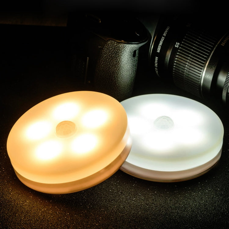 Intelligent Human Body Induction LED Night Light Control Bedroom Bedside Table Lamp, Style:Battery Model(White Light) - Sensor LED Lights by buy2fix | Online Shopping UK | buy2fix