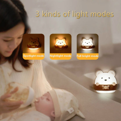 Bear Remote Control Night Light Bedside Eye Protection Wall Lamp with 3 Light Modes, Style:Rechargeable - Night Lights by buy2fix | Online Shopping UK | buy2fix