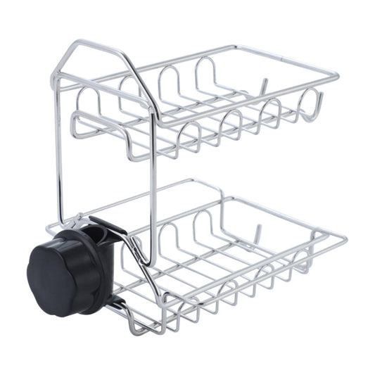 Faucet Rack Stainless Steel Perforated Free Kitchen Sink Storage Rack Rag Sponge Drain Rack, Style:Type C by buy2fix