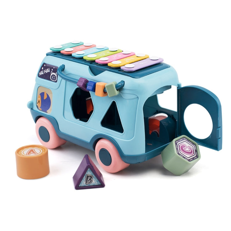 Children Multifunctional Bus Toy with Light Music Early Education Puzzle Toy(Pink) - Music Toys by buy2fix | Online Shopping UK | buy2fix