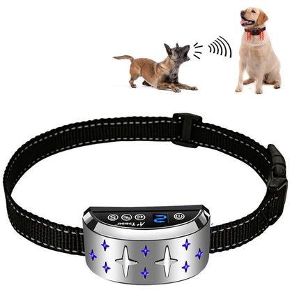 Silver Star Pattern Dog Training Device Electronic Shock Charging Waterproof Collar Pet Bark Stopper - Training Aids by buy2fix | Online Shopping UK | buy2fix