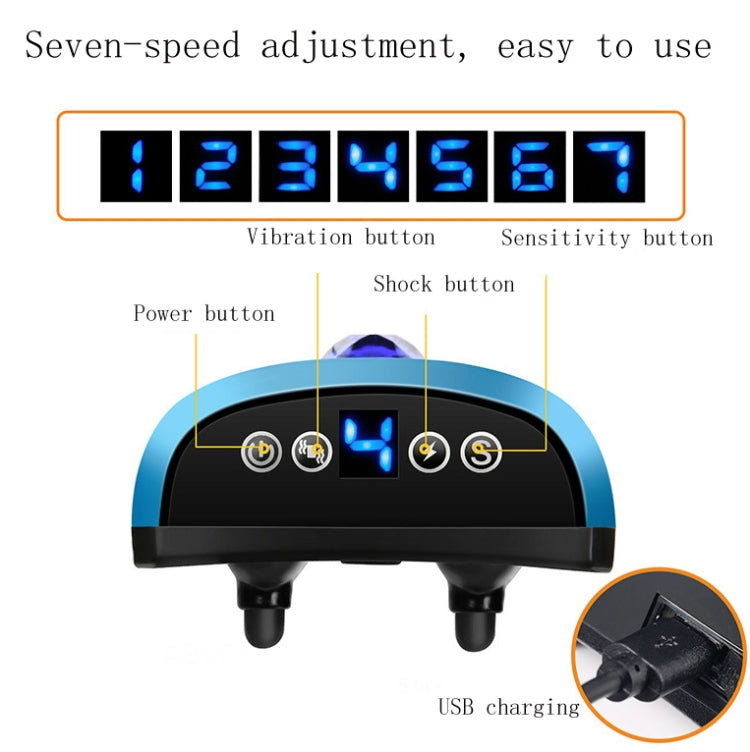 166A Gem Pattern USB Rechargeable Remote Control Electronic Strike Collar Waterproof Dog Training Bark Arrester - Training Aids by buy2fix | Online Shopping UK | buy2fix