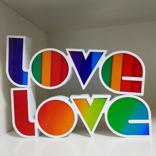 LED Letter Light Box Conjoined LOVE Shape Decoration Lamp(Light Box 2) by buy2fix