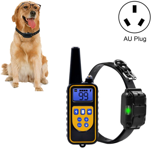 Bark Stopper Dog Training Device Dog Collar with Electric Shock Vibration Warning(AU Plug) - Training Aids by buy2fix | Online Shopping UK | buy2fix