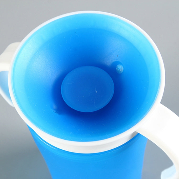 360 Degrees Rotated Baby Learning Drinking Cup With Double Handle Flip(Blue) - Cups & Silicone Nipple by buy2fix | Online Shopping UK | buy2fix