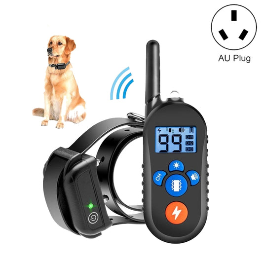 800m Remote Control Electric Shock Bark Stopper Vibration Warning Pet Supplies Electronic Waterproof Collar Dog Training Device, Style:556-1(AU Plug) - Training Aids by buy2fix | Online Shopping UK | buy2fix