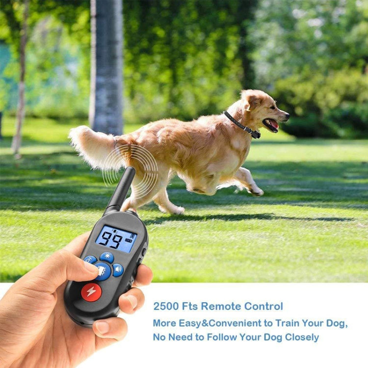 800m Remote Control Electric Shock Bark Stopper Vibration Warning Pet Supplies Electronic Waterproof Collar Dog Training Device, Style:556-1(UK Plug) - Training Aids by buy2fix | Online Shopping UK | buy2fix