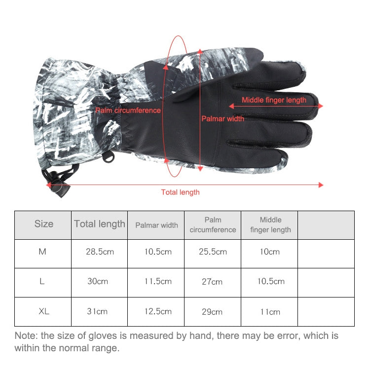 Winter Thermal Ski Gloves Outdoor Waterproof Velvet Gloves Thickening Touch Screen Motorcycle Gloves, Size: M(Red) - Locomotive Gloves by buy2fix | Online Shopping UK | buy2fix