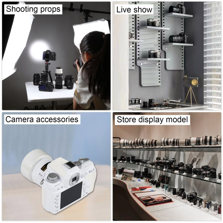 Non-Working Fake Dummy DSLR Camera Model DF Model Room Props Ornaments Display Photo Studio Camera Model Props, Color:White(With Hood) - Camera Model by buy2fix | Online Shopping UK | buy2fix