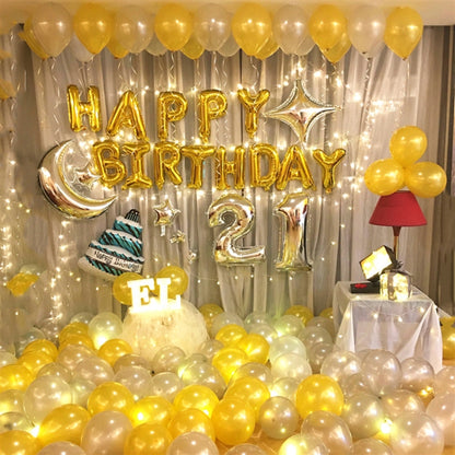 Birthday Party Layout Letter Aluminum Film Balloon Decoration Set(Style Three) - Balloons by buy2fix | Online Shopping UK | buy2fix