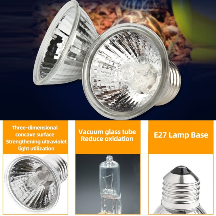UVA+UVB Full Spectrum Solar Reptile Lamp Lizard Light Turtle Basking Lamp, Specification: 75W - Reptile Supplies by buy2fix | Online Shopping UK | buy2fix
