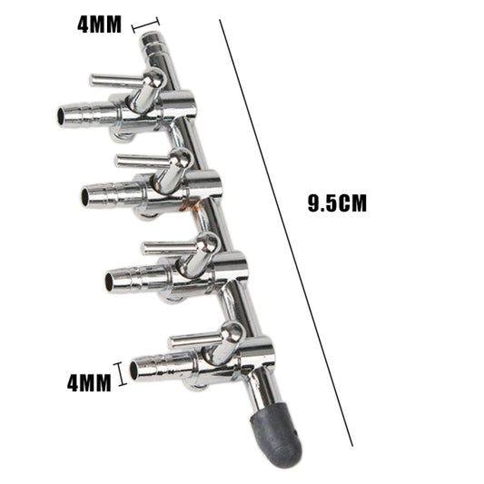 Fish Tank Oxygen Pipe Stainless Steel Distributor Oxygen Regulating Valve, Specification: Four Heads - Air Pumps by buy2fix | Online Shopping UK | buy2fix