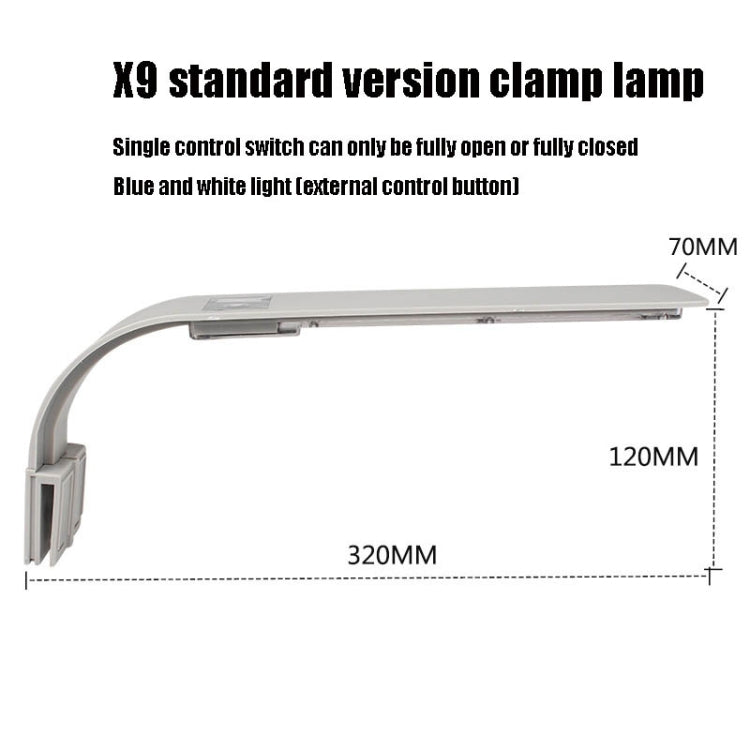 AST X9 Thin LED Fish Tank Clip Light High Power Aquatic Lamp, Specification: EU Standard Version - Fish Tank Lamps by buy2fix | Online Shopping UK | buy2fix