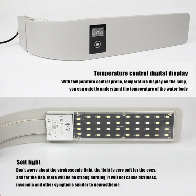 AST X9 Thin LED Fish Tank Clip Light High Power Aquatic Lamp, Specification: EU Standard Version - Fish Tank Lamps by buy2fix | Online Shopping UK | buy2fix