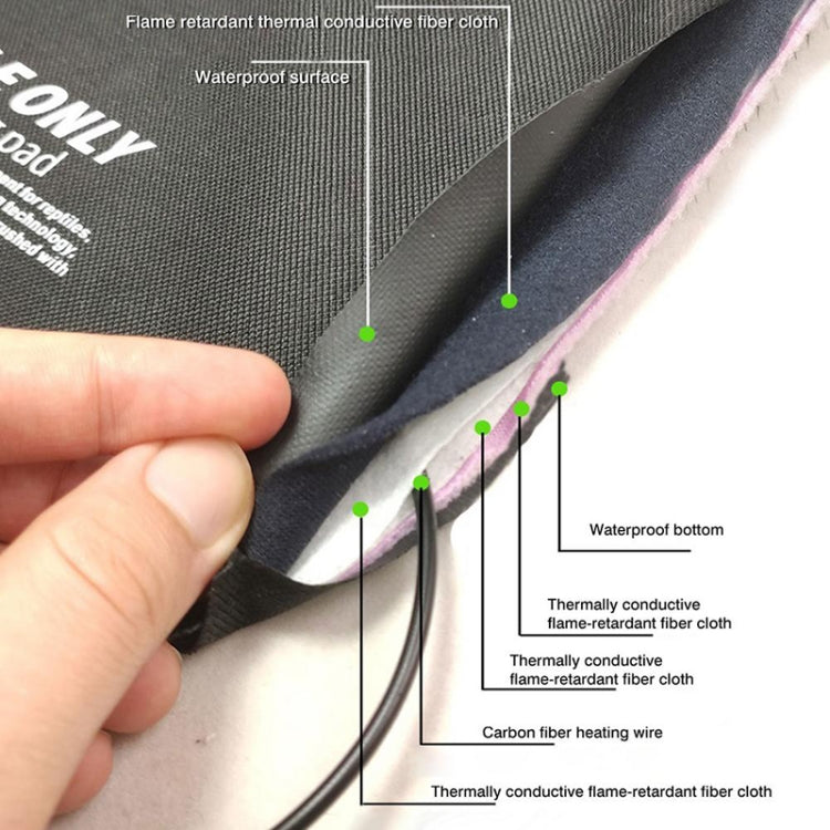 Knowing Climbing Pet Thermostat Time Switch Thermostatic Waterproof USB Heating Pad, Specification: Without Switch, Size:S - Reptile Supplies by buy2fix | Online Shopping UK | buy2fix