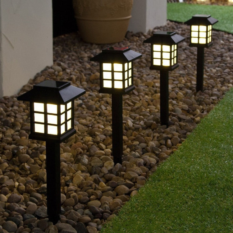 4 PCS Outdoor Solar Garden Night Light LED Household Small House Lawn Light(Colorful Light) - Solar Lights by buy2fix | Online Shopping UK | buy2fix