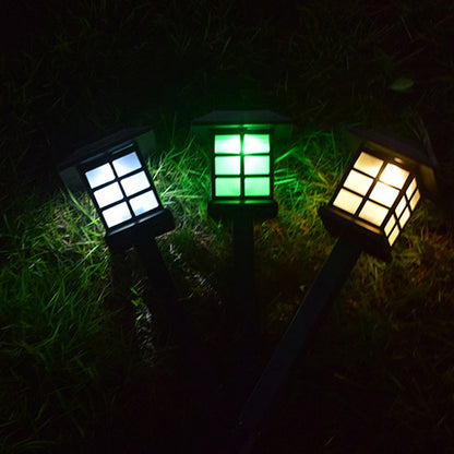 4 PCS Outdoor Solar Garden Night Light LED Household Small House Lawn Light(Colorful Light) - Solar Lights by buy2fix | Online Shopping UK | buy2fix