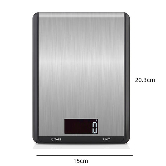 5kg/1g Stainless Steel Kitchen Scale Household Food Electronic Scale(White) by buy2fix
