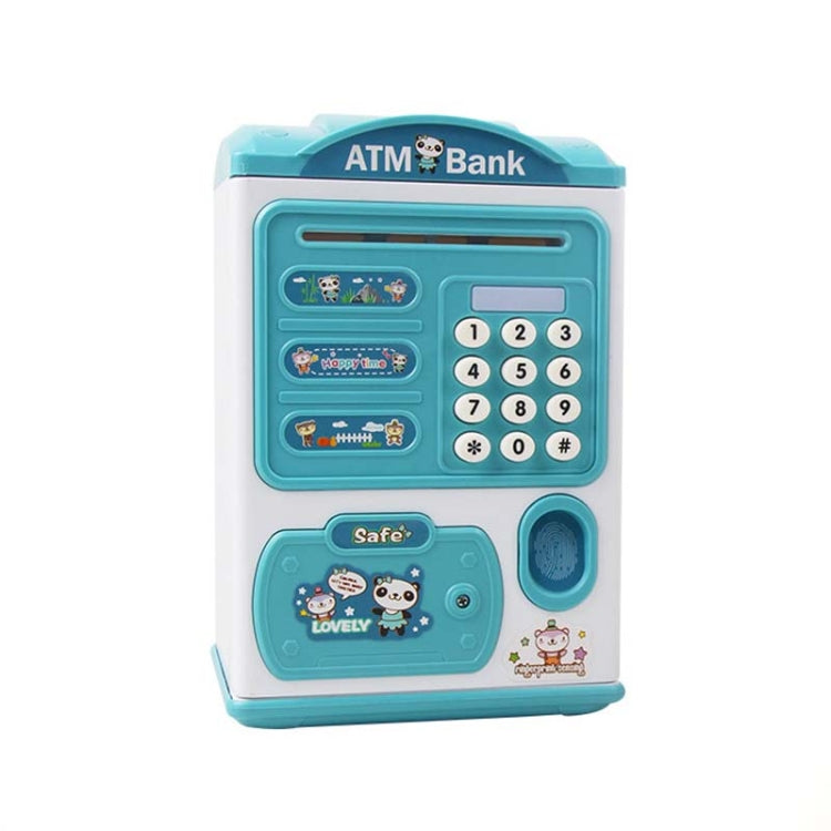 Simulation Password Fingerprint Sensor Unlocking Money Box Automatic Roll Money Safe ATM Piggy Bank(Blue) - Piggy Banks by buy2fix | Online Shopping UK | buy2fix