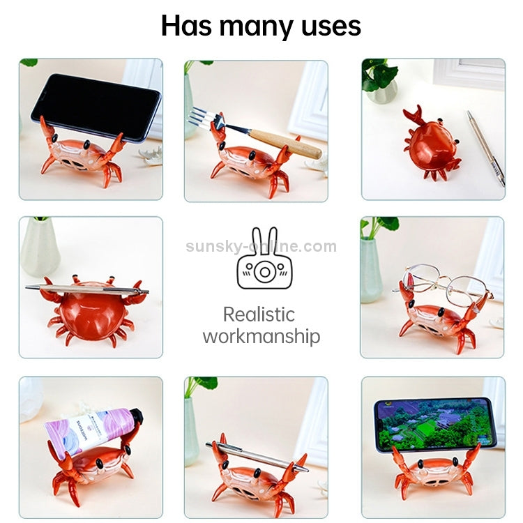 JCZN-010 Weightlifting Crab Mobile Phone Stand Desktop Bluetooth Speaker Pen Holder Eye Stand Lazy Mobile Phone Stand(Red) - Desktop Holder by buy2fix | Online Shopping UK | buy2fix