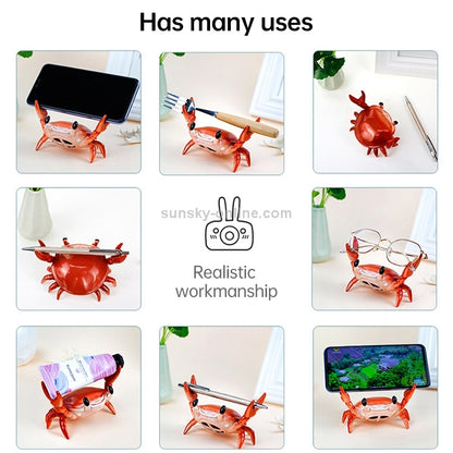 JCZN-010 Weightlifting Crab Mobile Phone Stand Desktop Bluetooth Speaker Pen Holder Eye Stand Lazy Mobile Phone Stand(Red) - Desktop Holder by buy2fix | Online Shopping UK | buy2fix