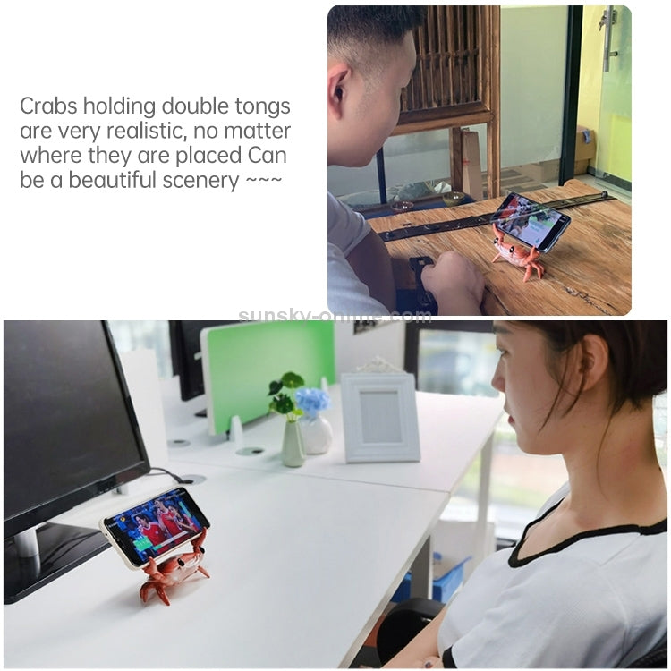 JCZN-010 Weightlifting Crab Mobile Phone Stand Desktop Bluetooth Speaker Pen Holder Eye Stand Lazy Mobile Phone Stand(Red) - Desktop Holder by buy2fix | Online Shopping UK | buy2fix