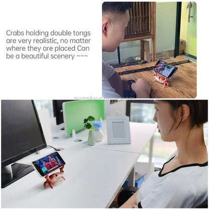 JCZN-010 Weightlifting Crab Mobile Phone Stand Desktop Bluetooth Speaker Pen Holder Eye Stand Lazy Mobile Phone Stand(Red) - Desktop Holder by buy2fix | Online Shopping UK | buy2fix
