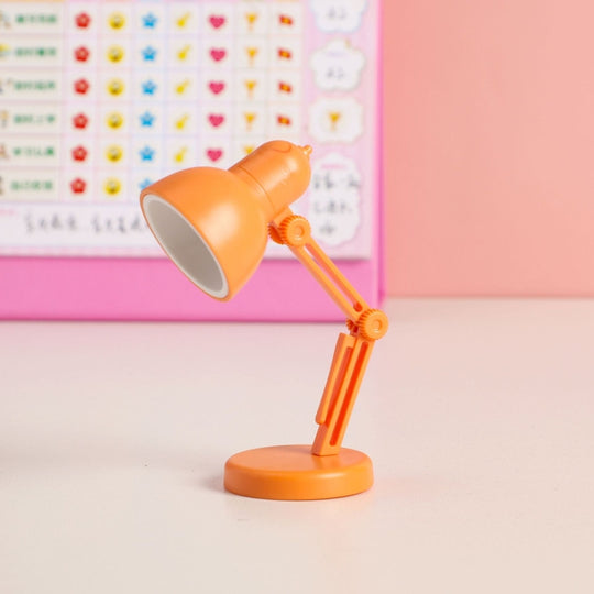 3 PCS Mini LED Desk Lamp Folding Portable Night Light Magnetic Eye Protection Desk Lamp(LD02-Orange)