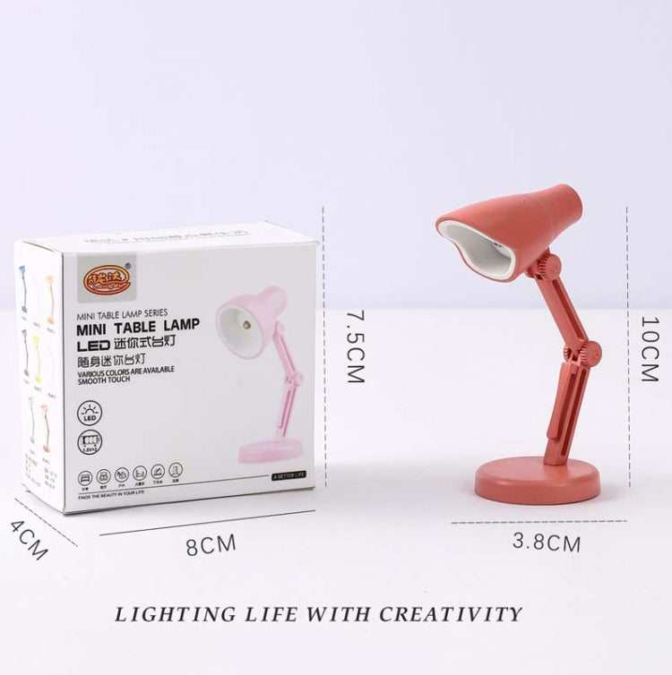 3 PCS Mini LED Desk Lamp Folding Portable Night Light Magnetic Eye Protection Desk Lamp(LD02-Rose Red) - Desk Lamps by buy2fix | Online Shopping UK | buy2fix