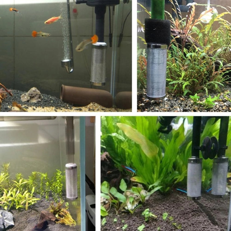 Stainless Steel Water Inlet Protective Cover Fish Tank Aquarium Filter Water Inlet Suction Filter Cover, Specification: Black 16mm - Filters & Accessories by buy2fix | Online Shopping UK | buy2fix
