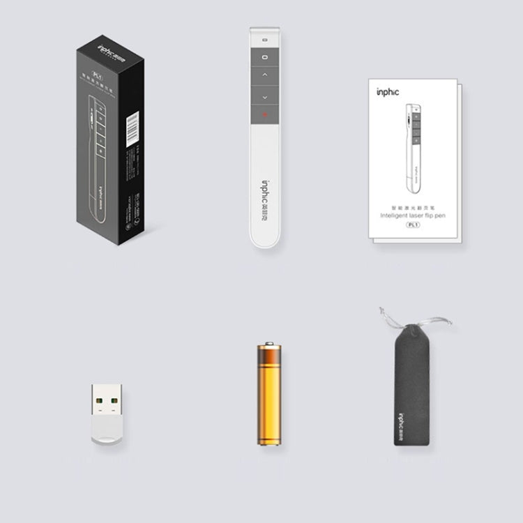 Inphic PL1 Wireless Pointer Laser Remote Control Pen Office PPT Flip Pen Multimedia Projection Red Laser Pen, Colour: Battery Black -  by Inphic | Online Shopping UK | buy2fix