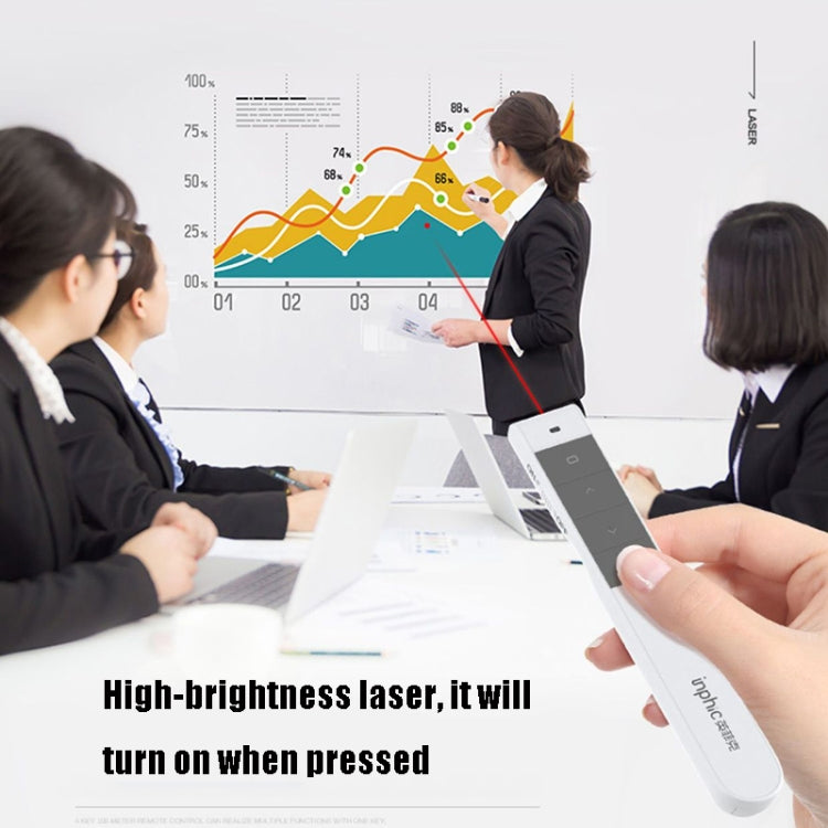 Inphic PL1 Wireless Pointer Laser Remote Control Pen Office PPT Flip Pen Multimedia Projection Red Laser Pen, Colour: Battery Black -  by Inphic | Online Shopping UK | buy2fix