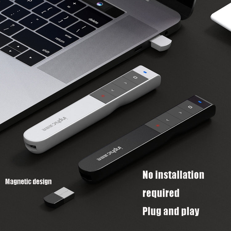 Inphic PL1 Wireless Pointer Laser Remote Control Pen Office PPT Flip Pen Multimedia Projection Red Laser Pen, Colour: Battery White -  by Inphic | Online Shopping UK | buy2fix