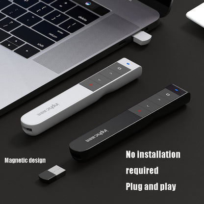 Inphic PL1 Wireless Pointer Laser Remote Control Pen Office PPT Flip Pen Multimedia Projection Red Laser Pen, Colour: Battery White -  by Inphic | Online Shopping UK | buy2fix