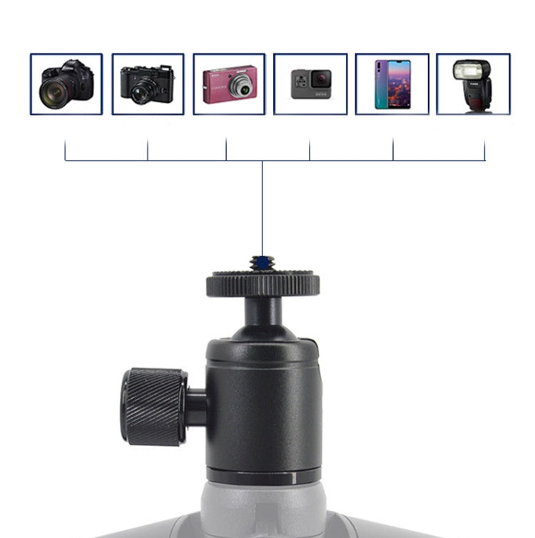 BH-907 Mini Desktop Aluminum Alloy Tripod Mini Ball Head 360 Degree Pan 90 Degree Tilt Tripod by buy2fix